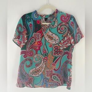 Multicolor Paisley Print Blouse